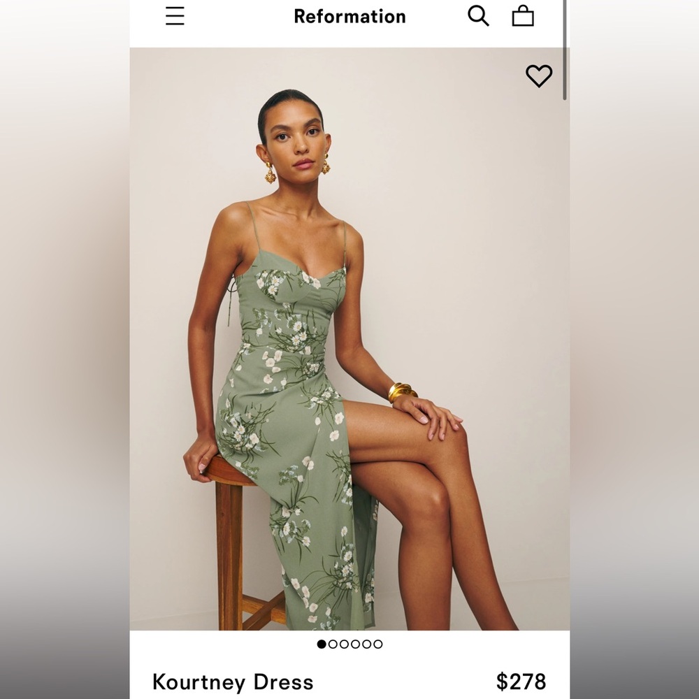 Reformation Kourtney Dress, Worn once